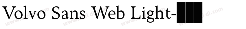 Volvo Sans Web Light字体转换